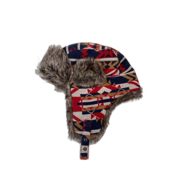 Swiss tech trapper aztec fur hat cap large - Picture 1 of 5